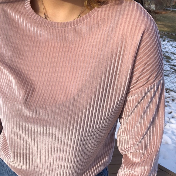 PINK VELVETY TOP - Picture 4 of 4